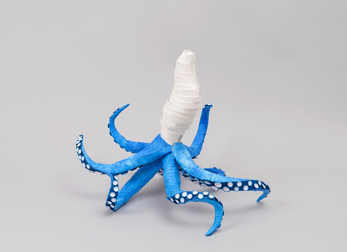 paper paper engineering paper sculpture paper creature paper craft handmade Phoenix octopus lizard peacock