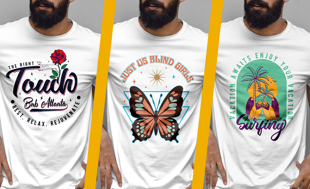 abstract Urban vintage surfing butterfly rose white shirt Tshirt Design tees Clothing