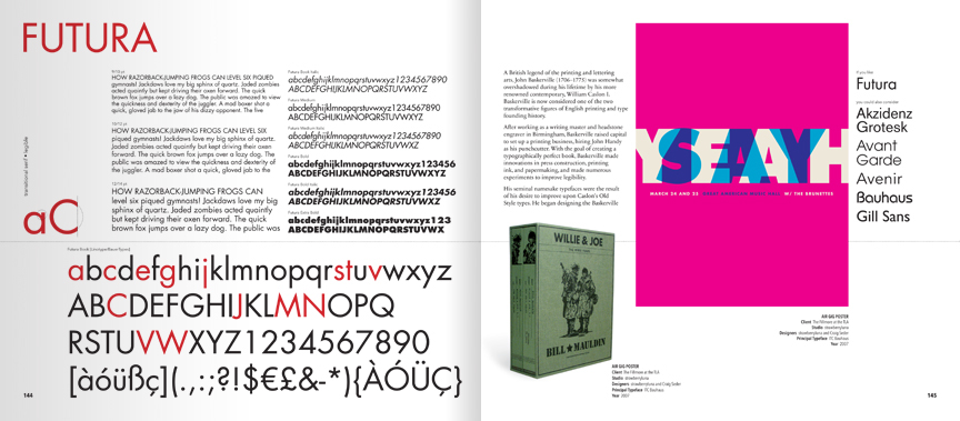 fonts type book design
