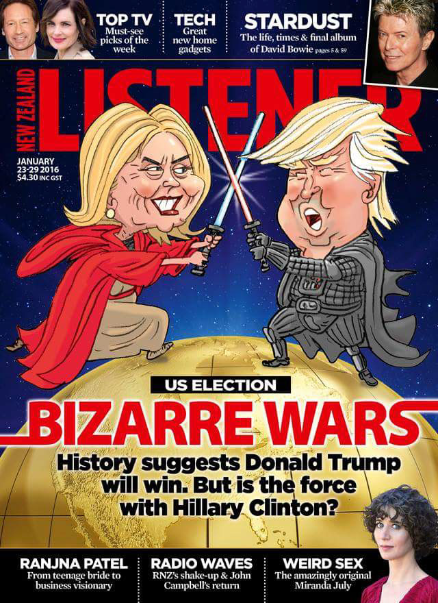 politics satirical Starwars Presidential caricature   satire cartoon