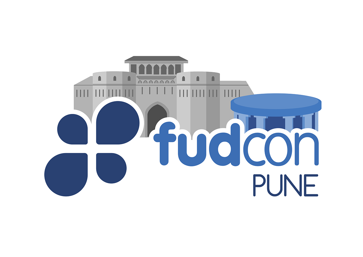 PUNE India fudcon fedora Opensource conference poster banner standing logo