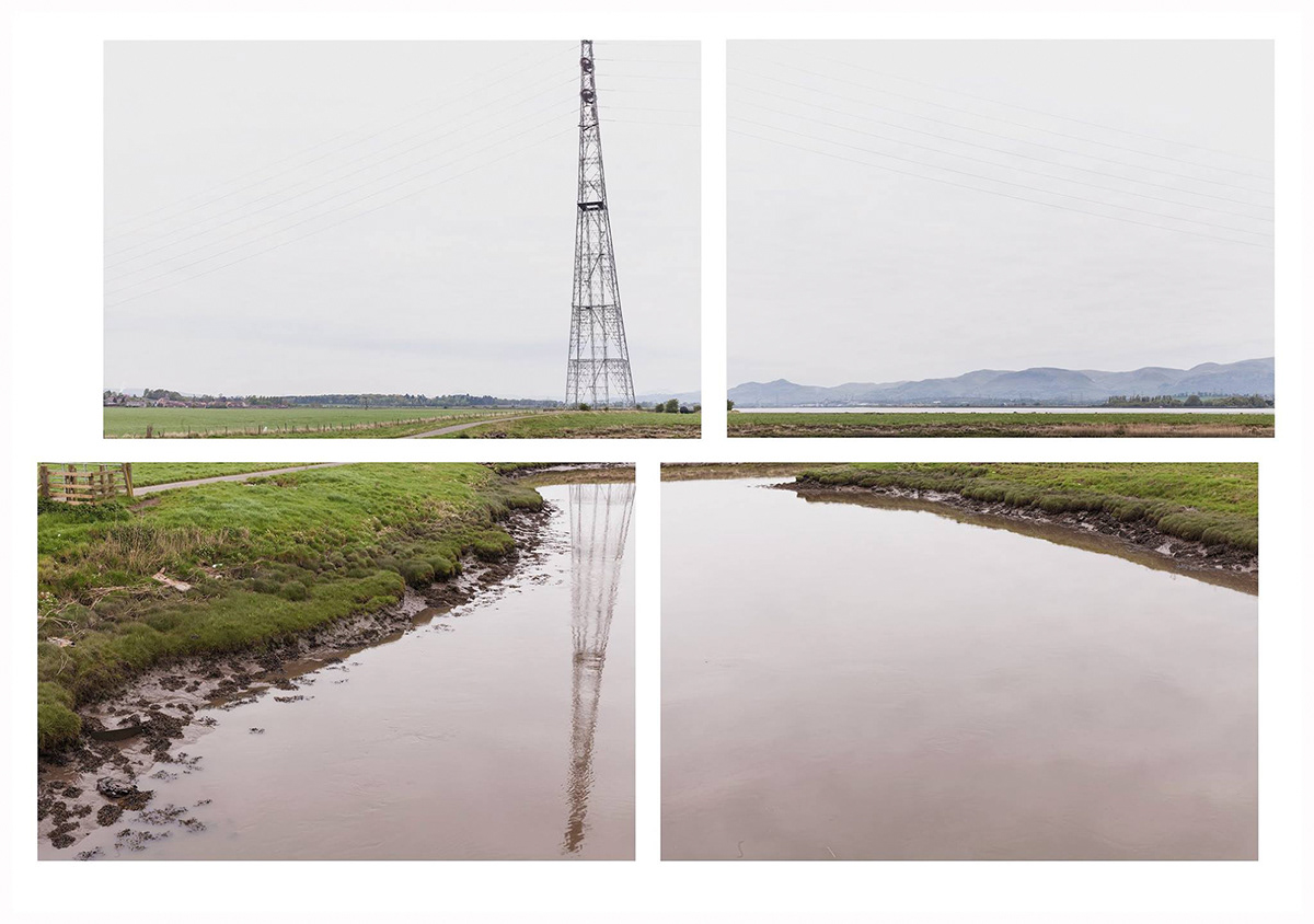 triptychs diptychs Landscape communications power pylons telecoms posts scotland falkirk Clackmananshire Perthshire fife