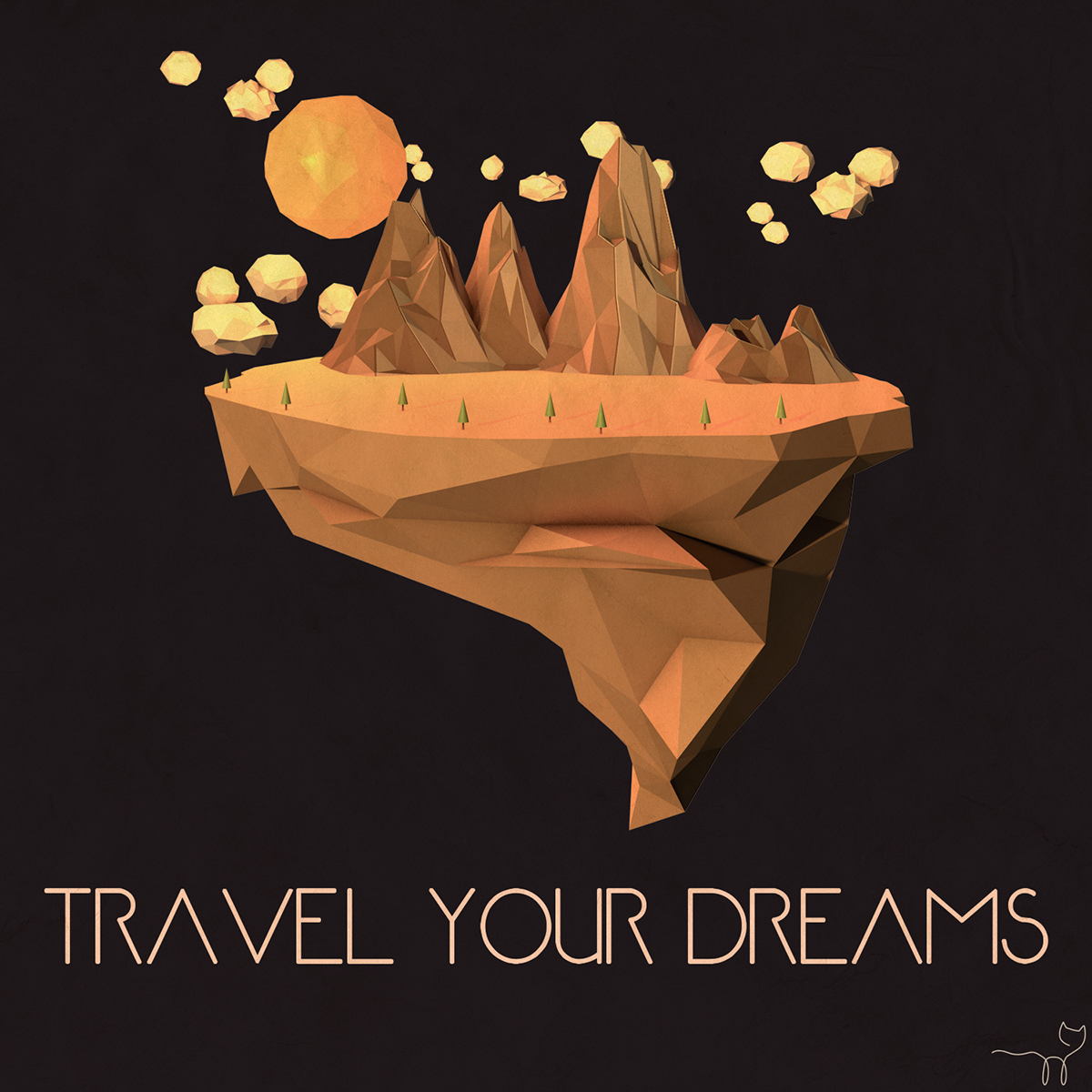Travel Your Dreams 3d artwork worl land explore 3D Computer design