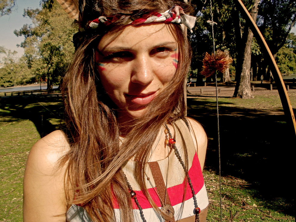 Lookbook indian Park Sun girl Arc dress aboriginal costume Fashion  prada
