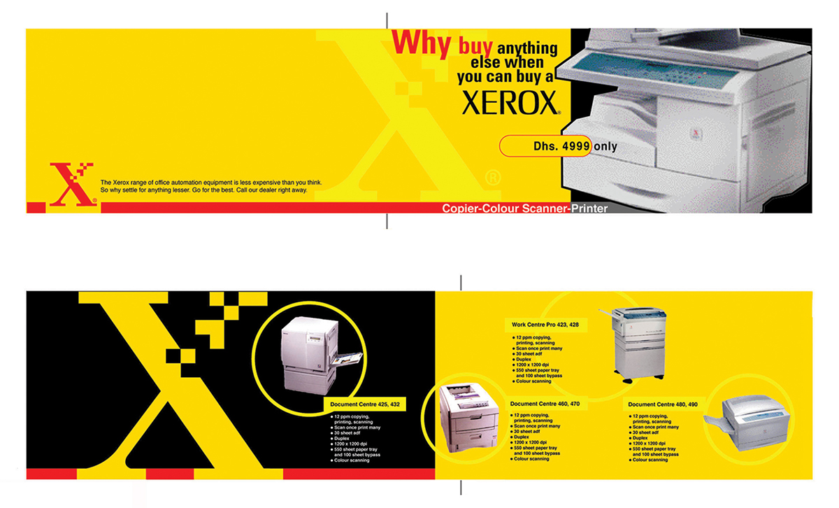 Adobe Portfolio graphics Xerox dove Sunsilk uniliver pos pop ad Newspaper Ad flyer