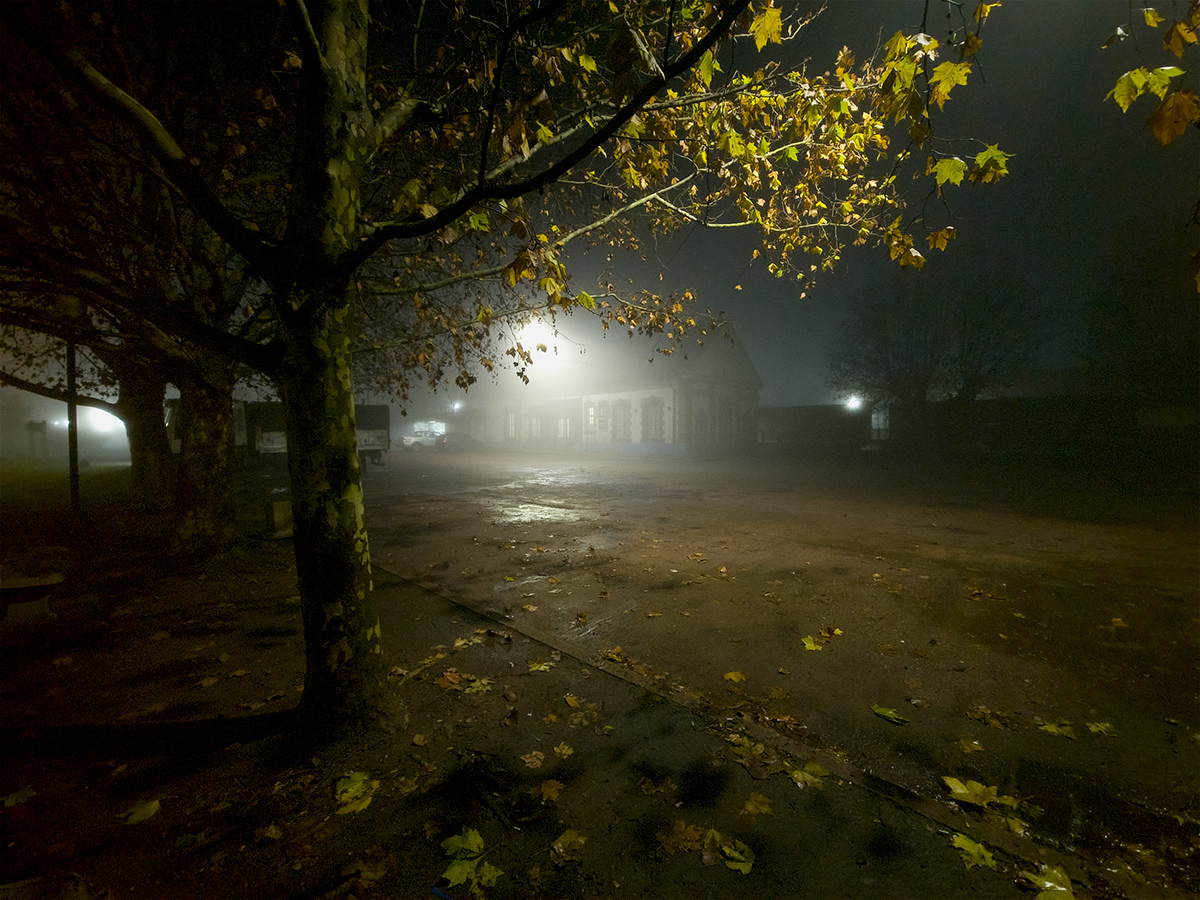 ciudad niebla Fotografia Nocturna color argentina Coronel Suarez misterio