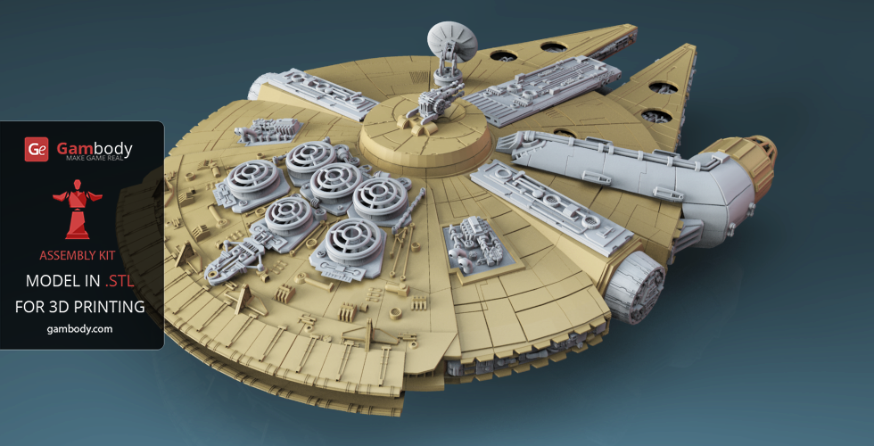 millennium falcon star wars Star Wars Ships game models 3d print ...