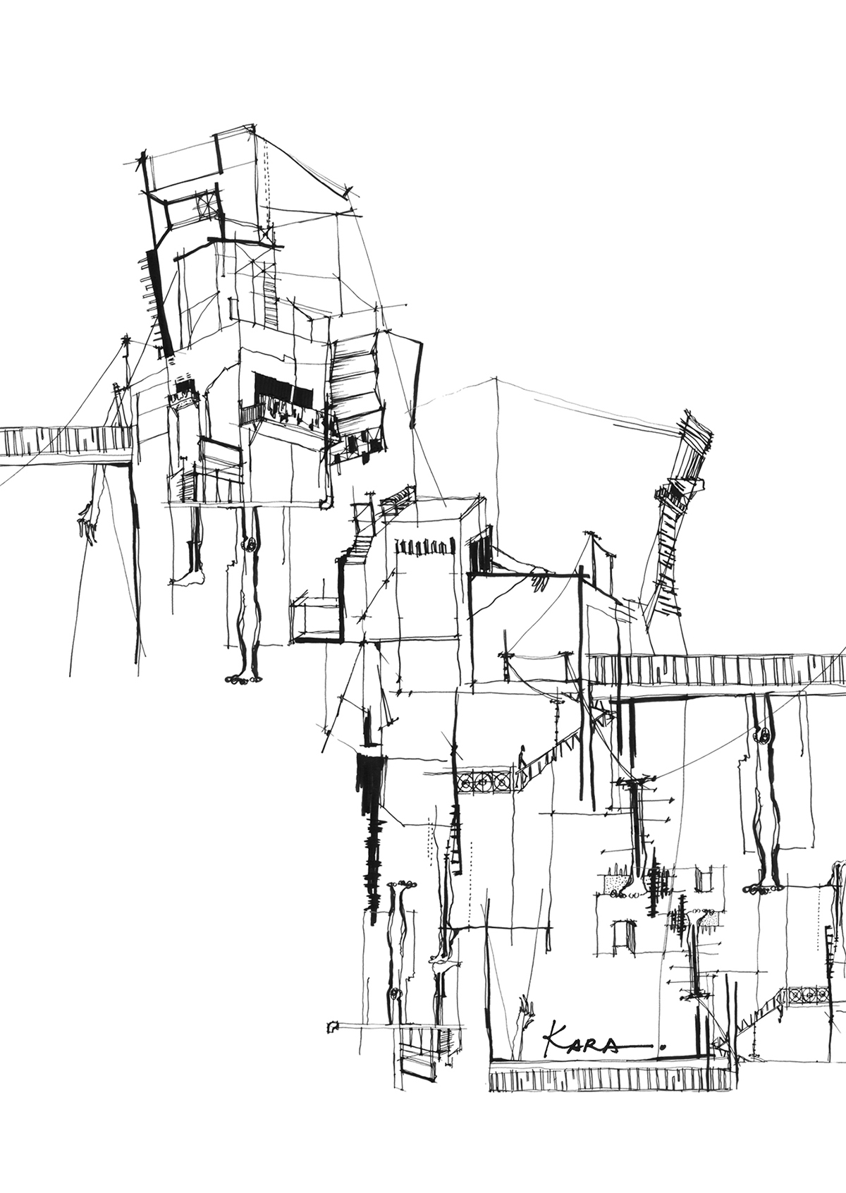 art linedrawing architectural Architecturaldrawing Space  sketch