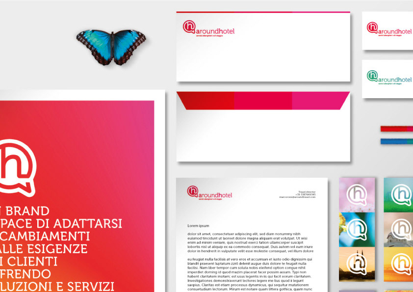 brand corporate identity logo mark Web Website Travel company type color gradient