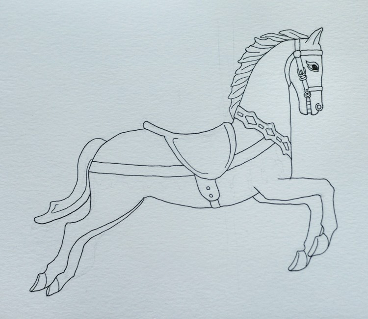 carousel merrygoround horse pattern