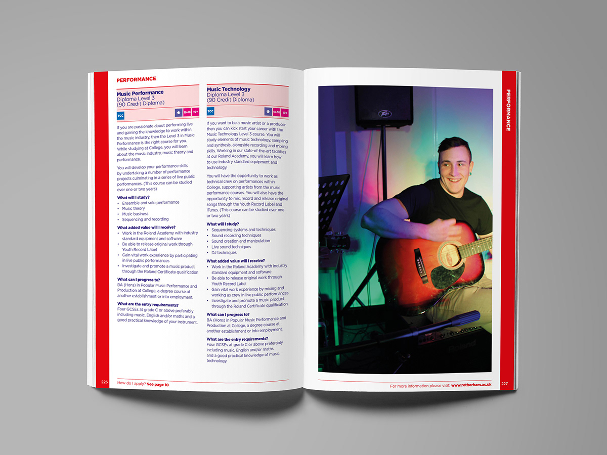 Course Guide prospectus print design  graphic design  brochure design Prospectus Design Layout Design