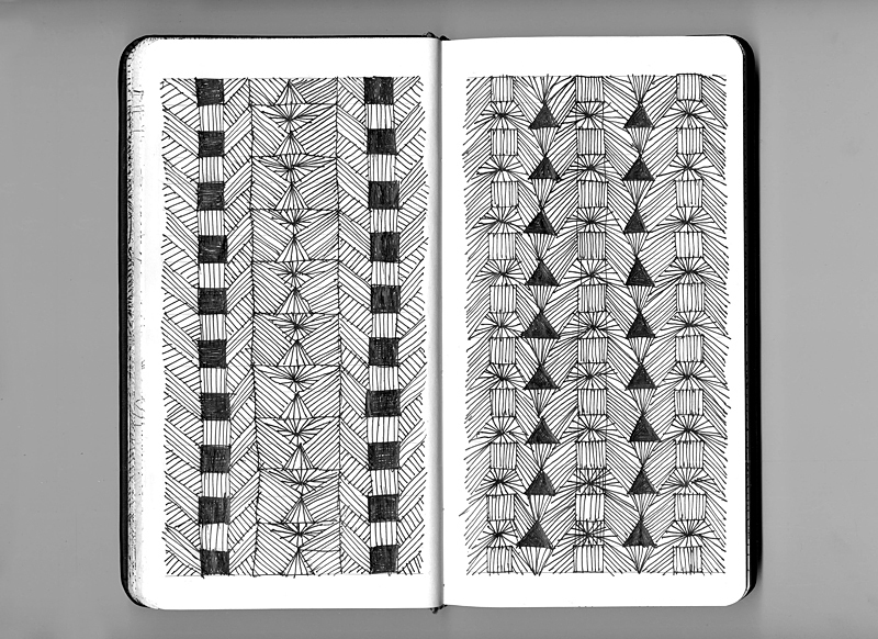 line Black&white pattern sketch sketchbook