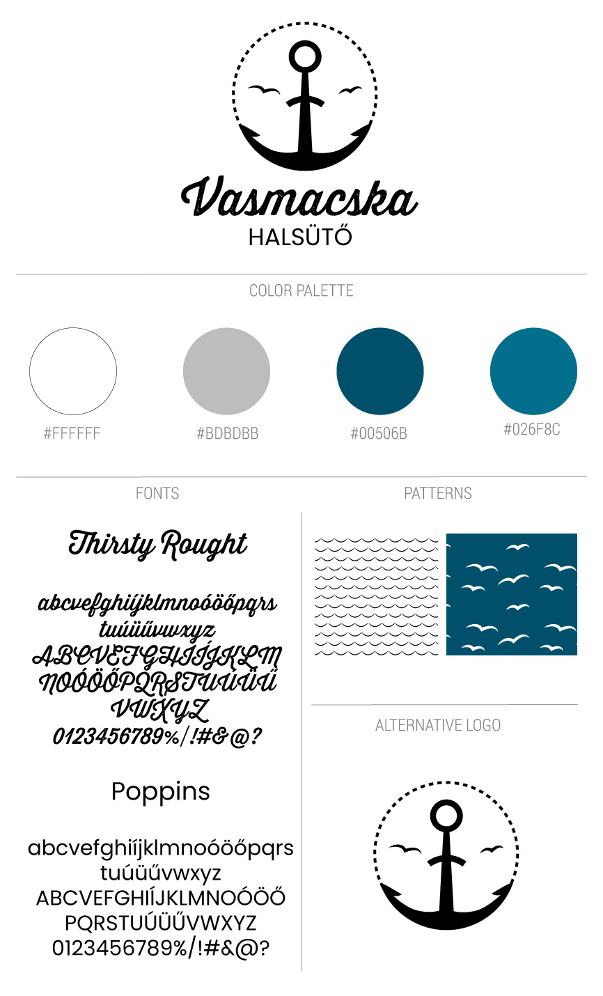 anchor brending borad color palette design ILLUSTRATION  logo logodesign menu menu design Mockup