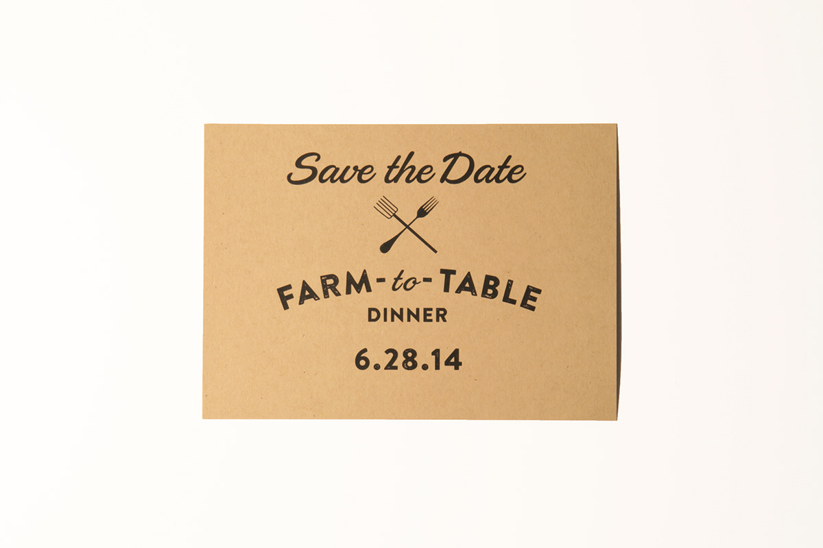 dinner Invitation farm-to-table print save the date