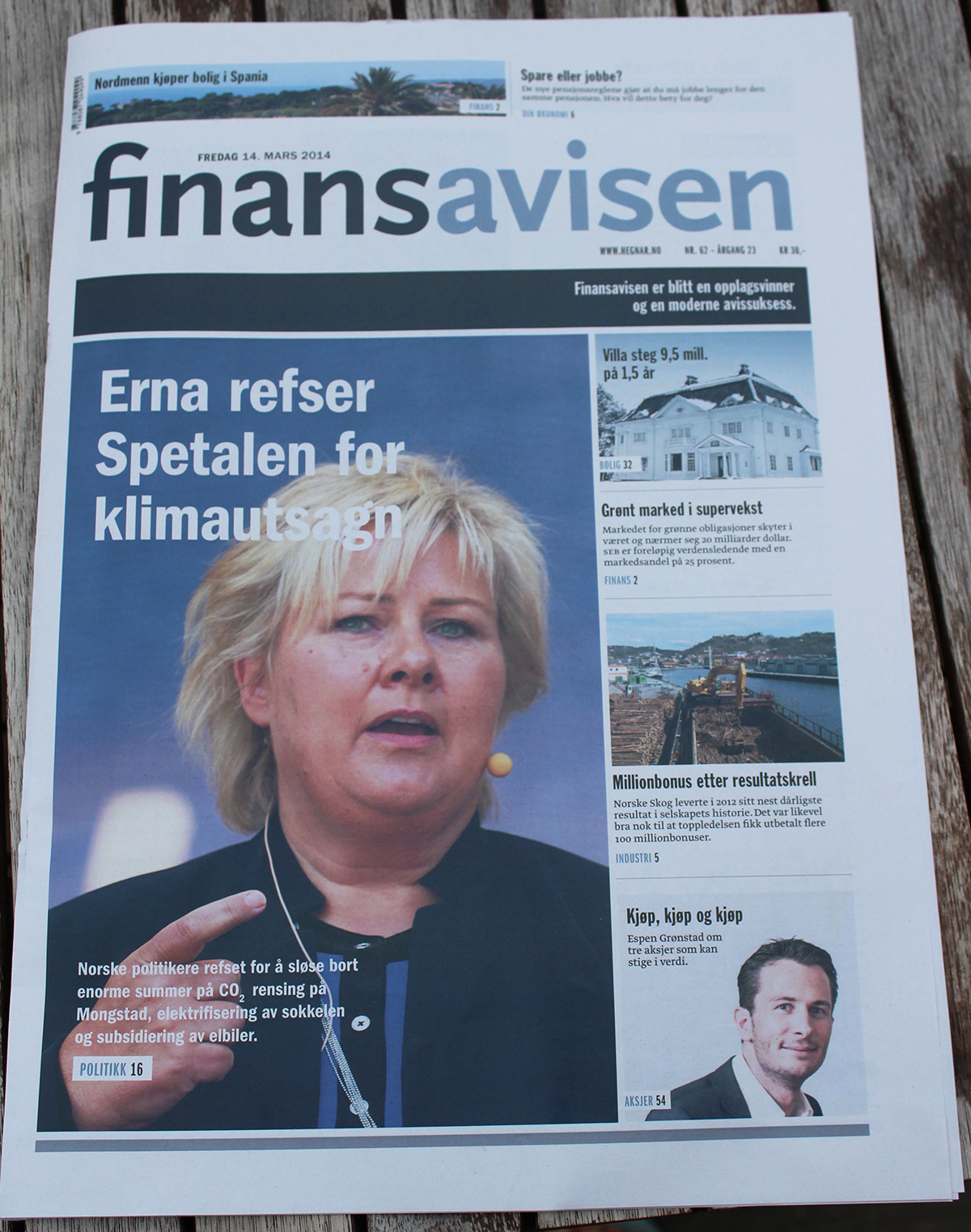 newspaper redesign Finansavisen editorial norwegian print images text finance details complex Layout paper news