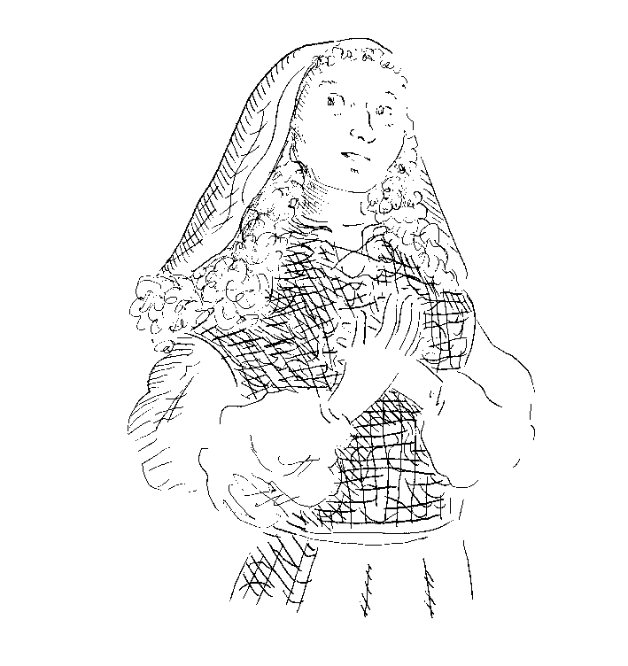 Drawing  ink woman portrait