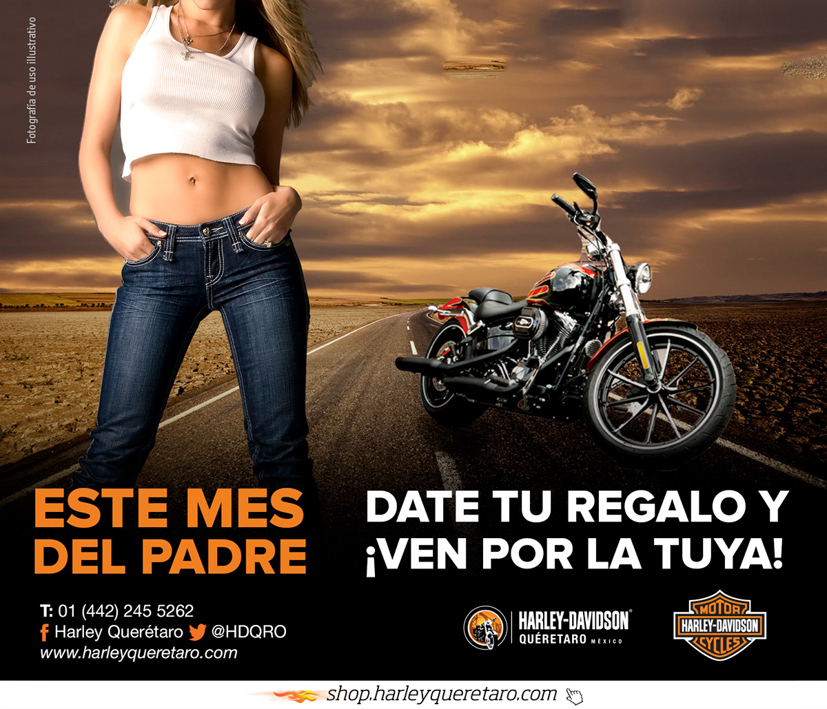harley Fotomontaje mailling motorcycle road father beer retoque Hombres