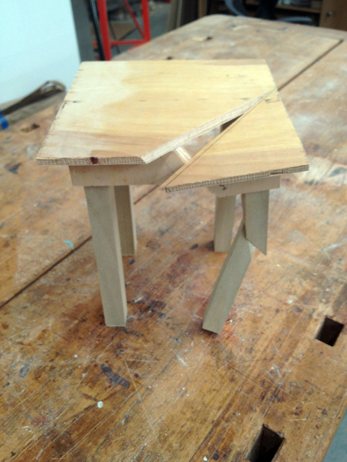 Custom ash wood table sliced