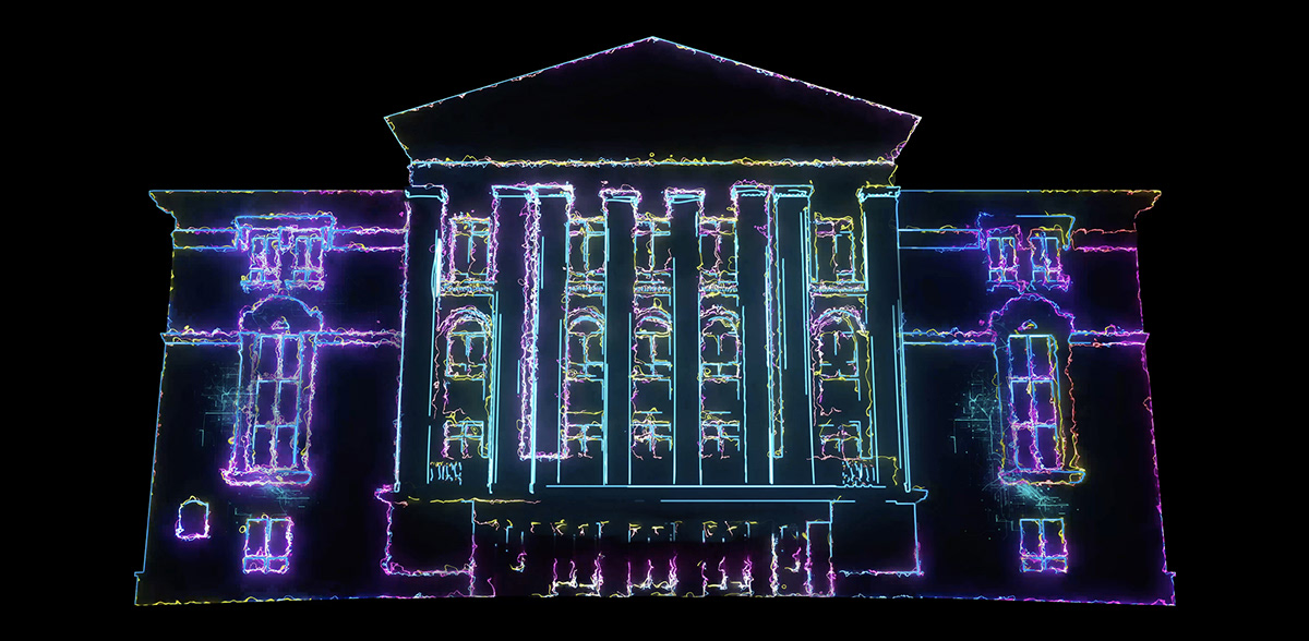 video projection mapping Mapping prosvet pitch neon ballet Theatre light 3d Mapping