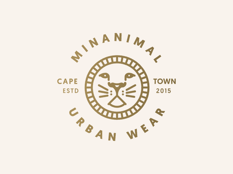 Minanimal screenprint lion leopard capetown identity design Clothing