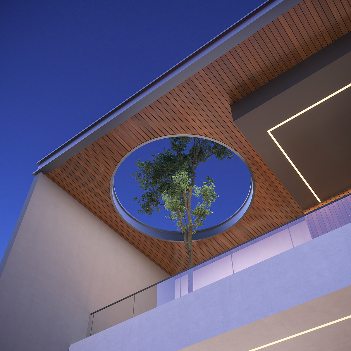 architecture modern exterior Render archviz visualization 3D pillar