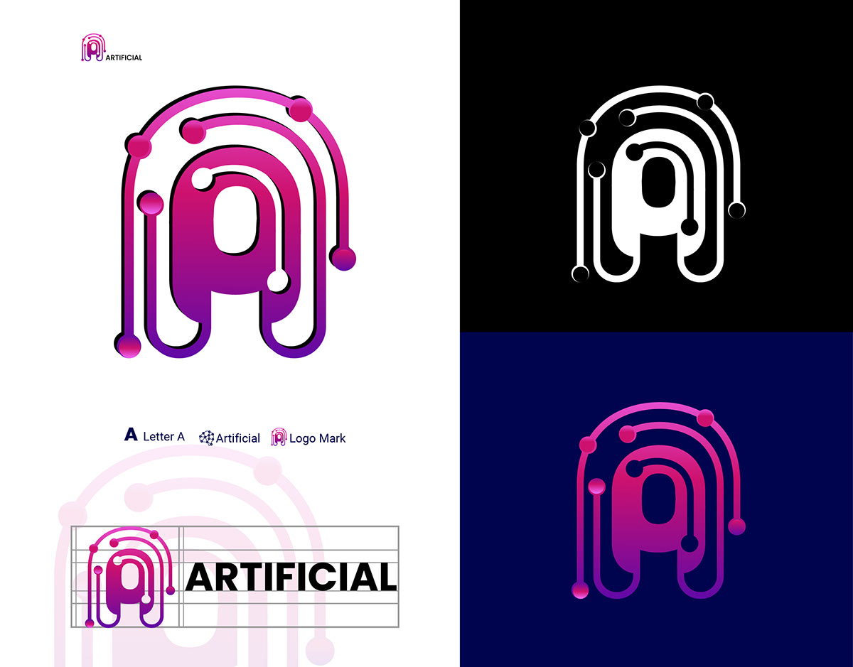 artificial logo best logo brand identity branding  logo Logo Design logofolio vect plus
