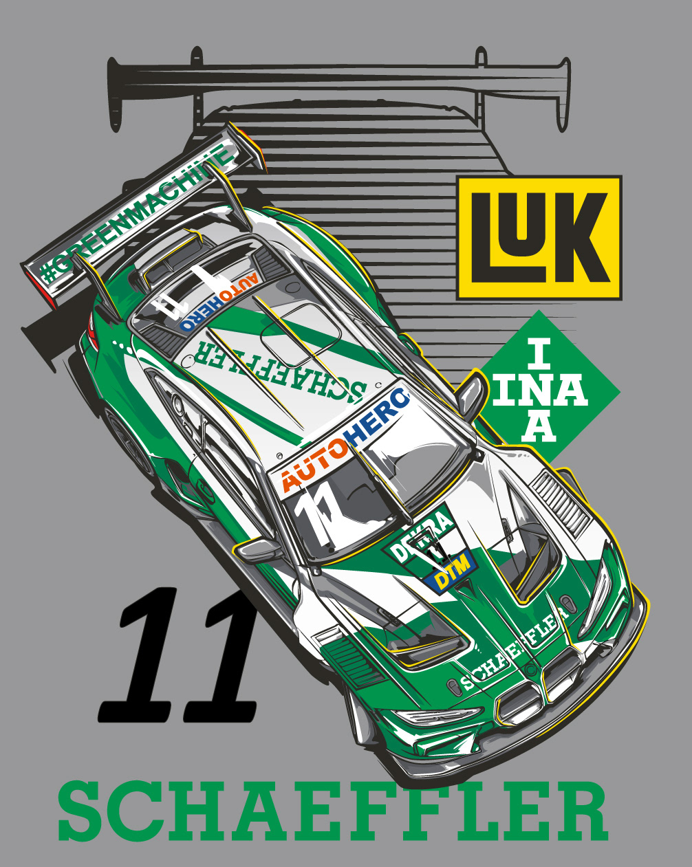 vector illustration for motorsport racing t-shirt screenprint