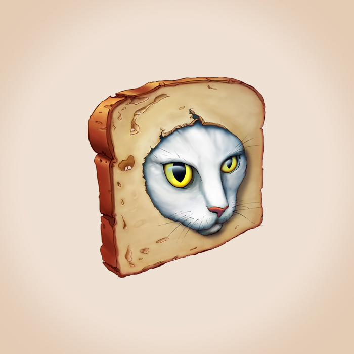 bread Cat t-shirt print shokker