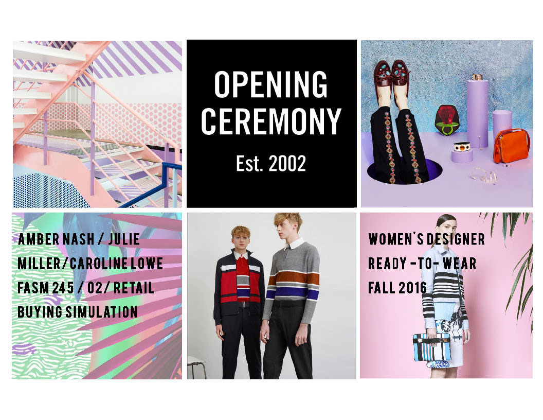 opening ceremony Buying plan trend forcasting Innovative creative Fashion  Fall 2016