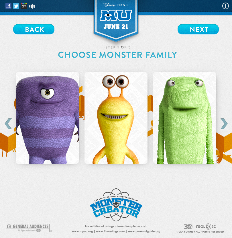 Monsters University disney pixar movie sites Film sites movie websites film websites Experiential Monster's Inc. epk