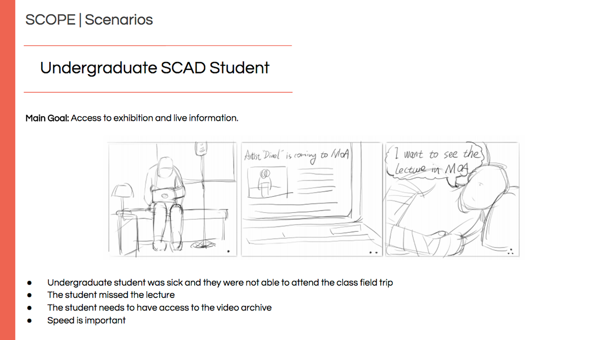 SCAD app museum user experience scope strategy user interface mobile design ux/ui graphic design 