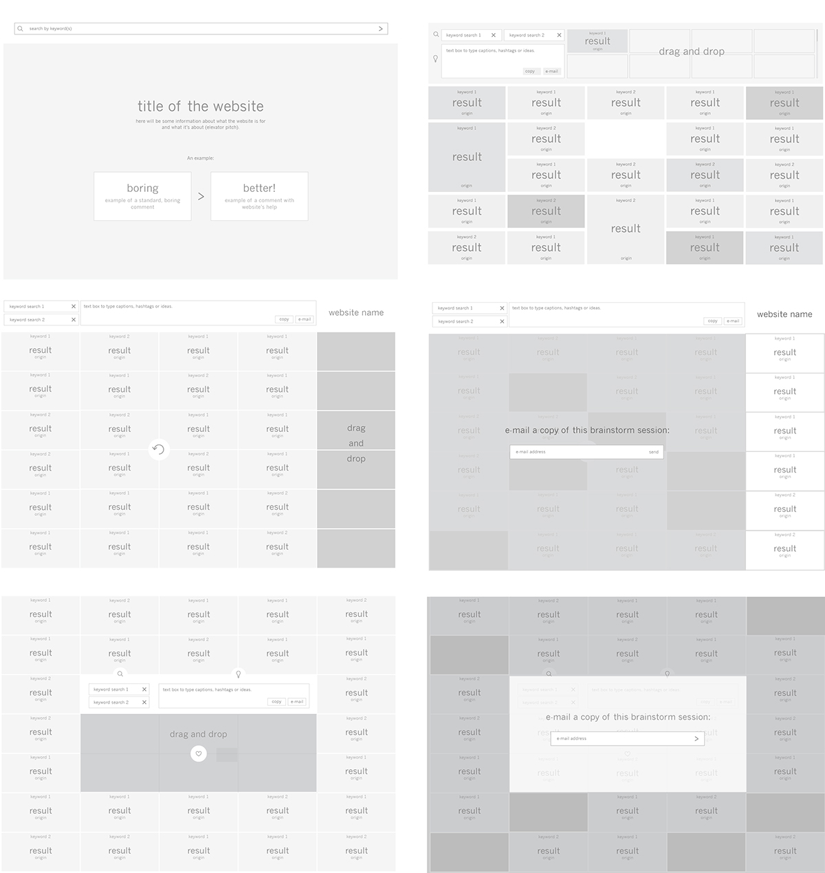clever web app brainstorming Process Book Site Map wireframe user testing strategy