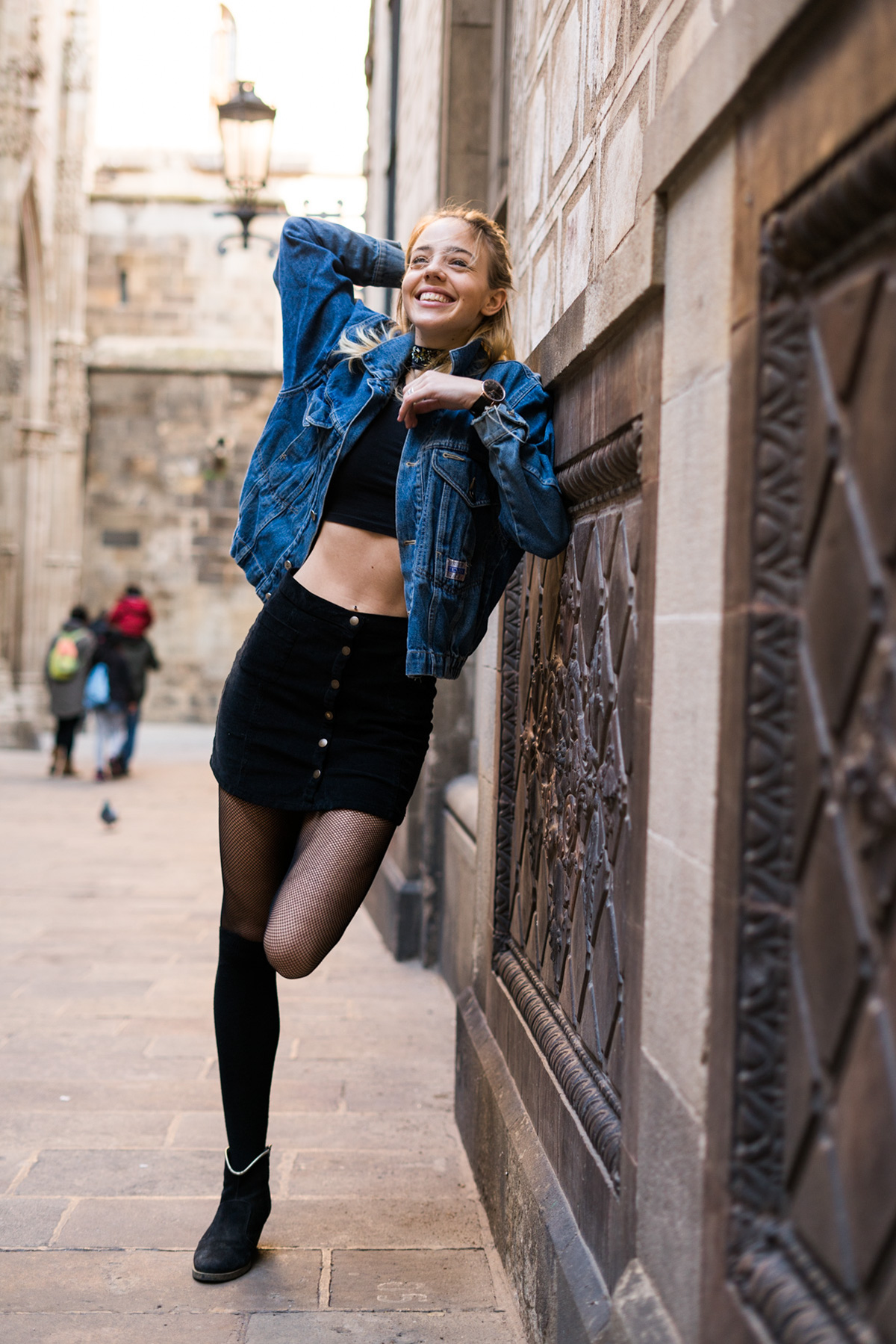 lifestyle barcelona streets natural happiness lifestyle model girl Young pretty