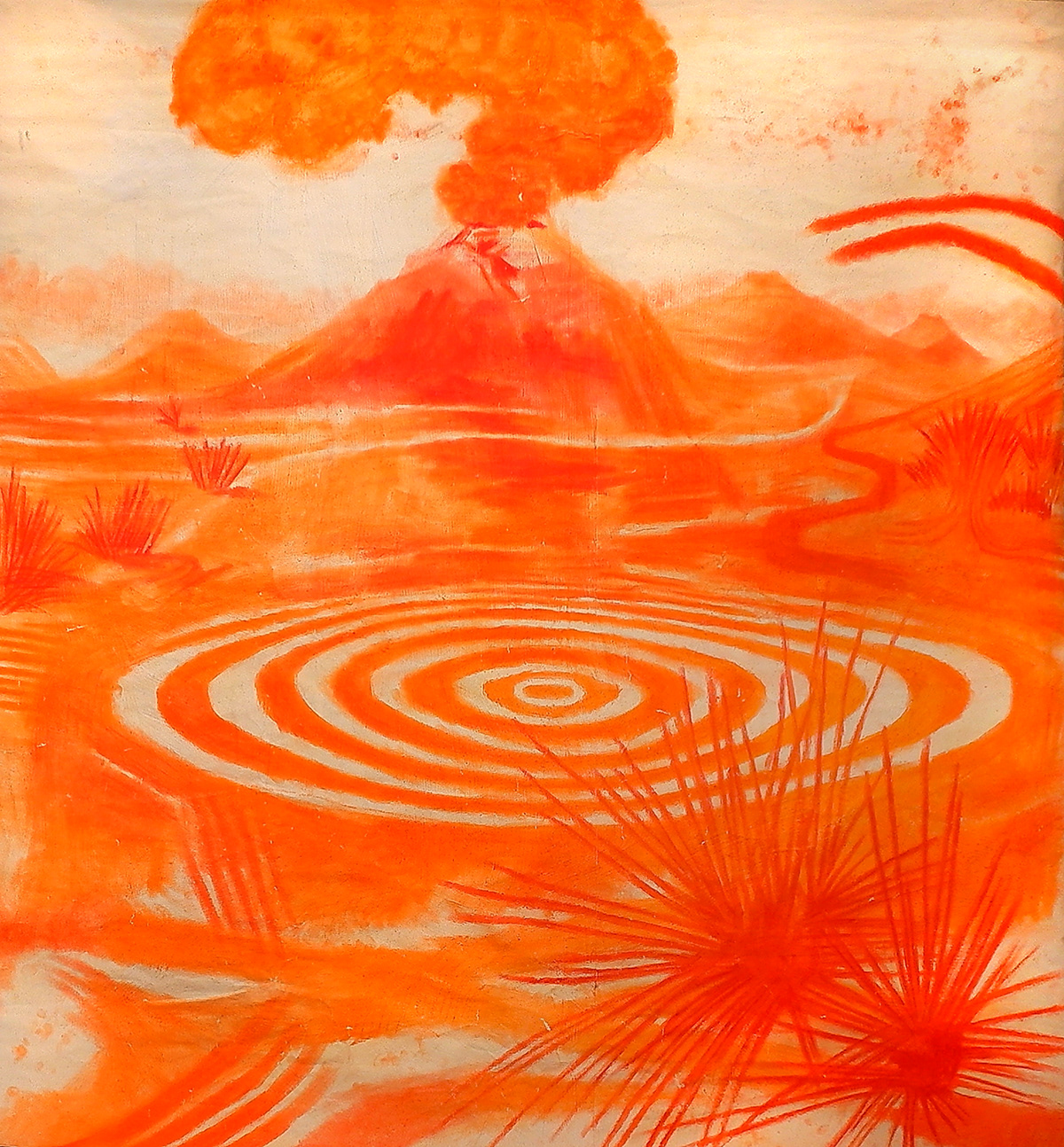 art Digital camera Drawing  orange paper red sea visual arts  volcano concept