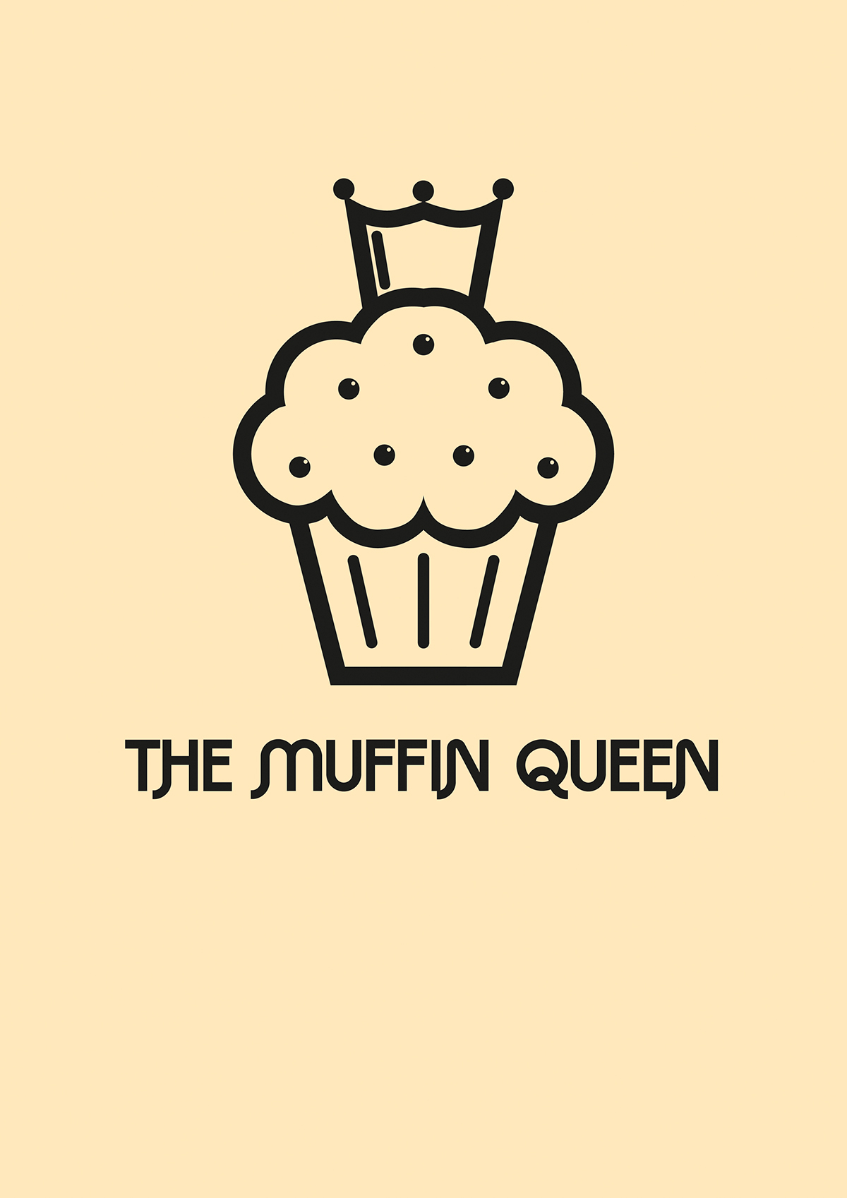 muffin queen Muffin Logo  queen logo vidual identity