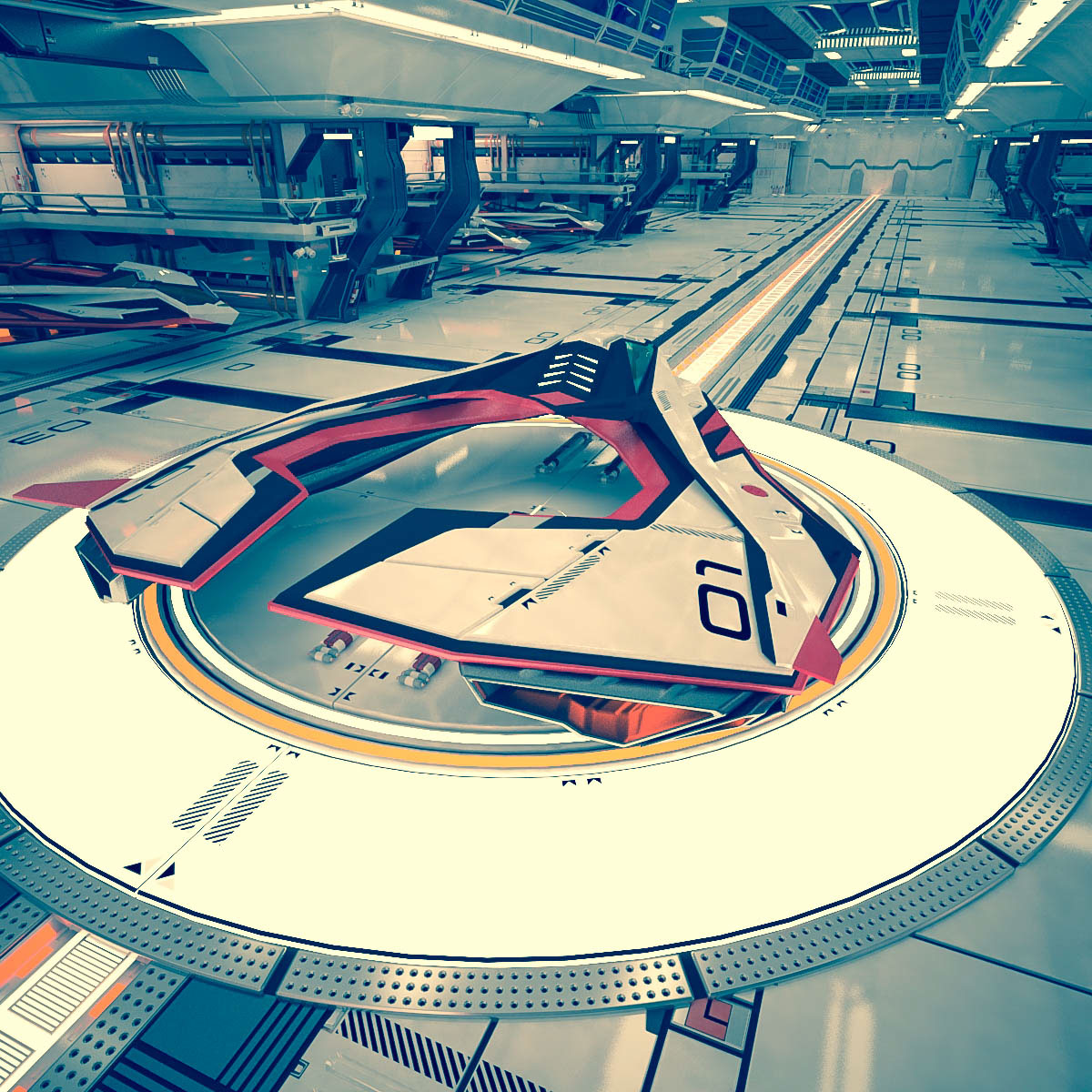 SciFi Spaceship Interior Design 3D Model on Behance