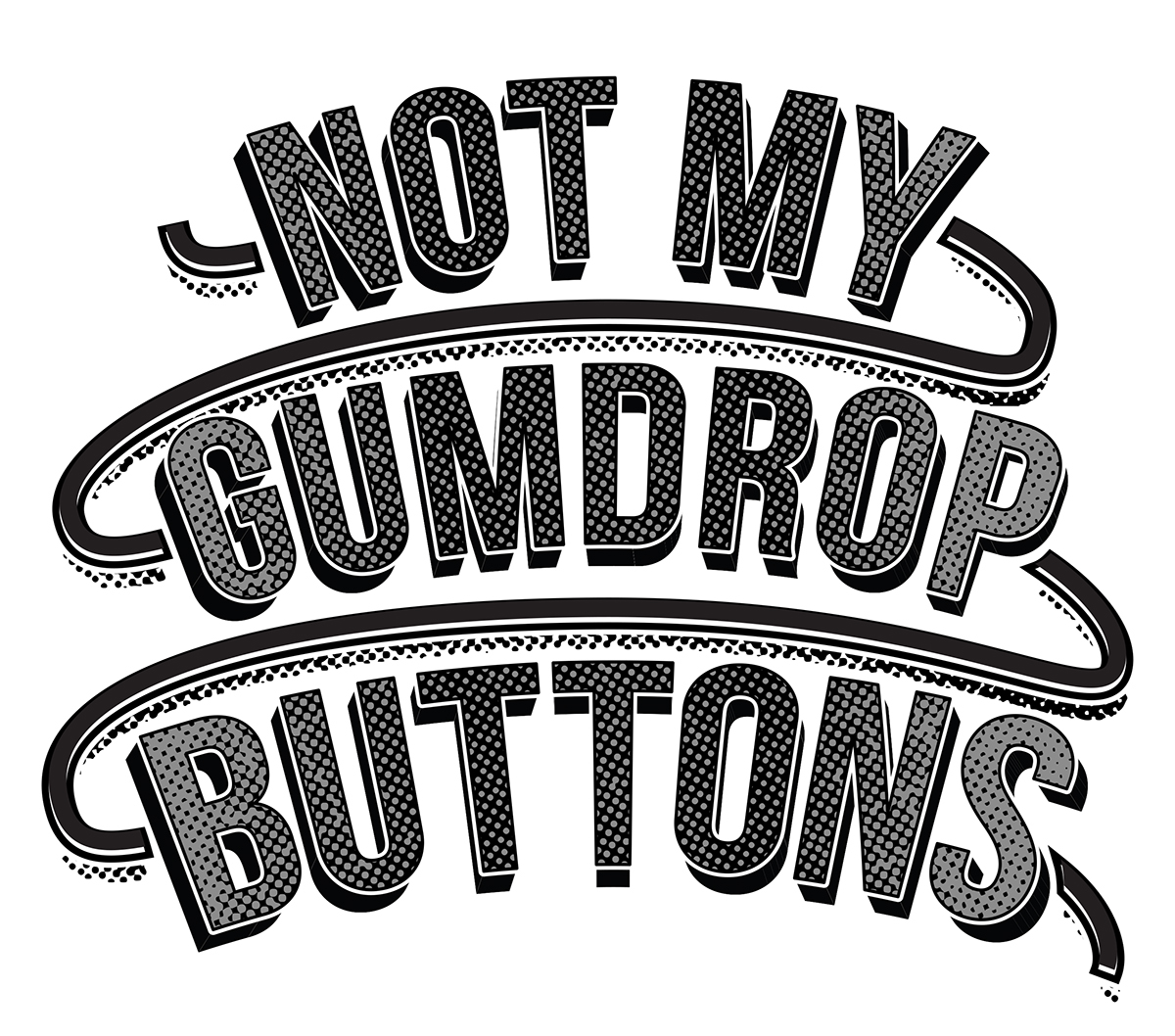 design logo Gingerbread man gumdrop buttons muffinman play Illustrator