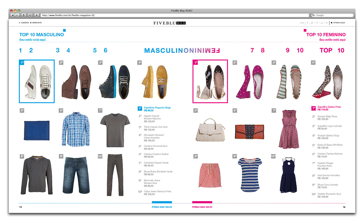 magazine Web design Interface graphic editorial moda fashion magazine