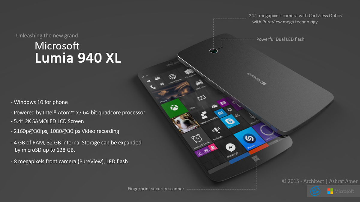 windows10 Microsoft nokia lumia phone design