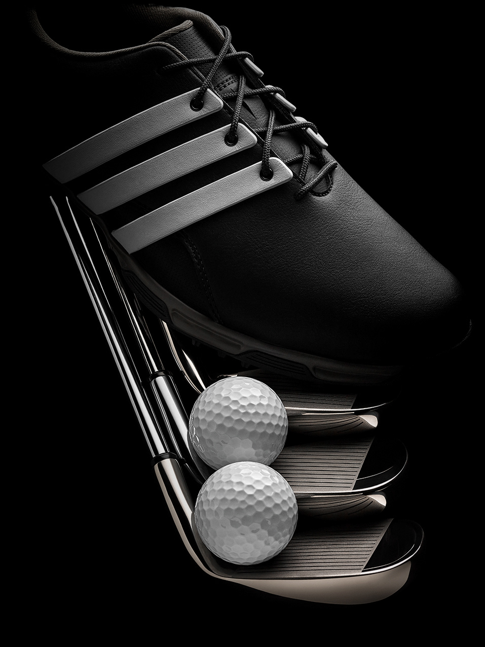 golf ball shoes black club sport
