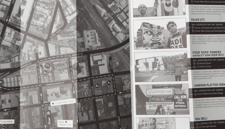 adidas originals i art joburg  Map  design johannesburg  street art poster fold out