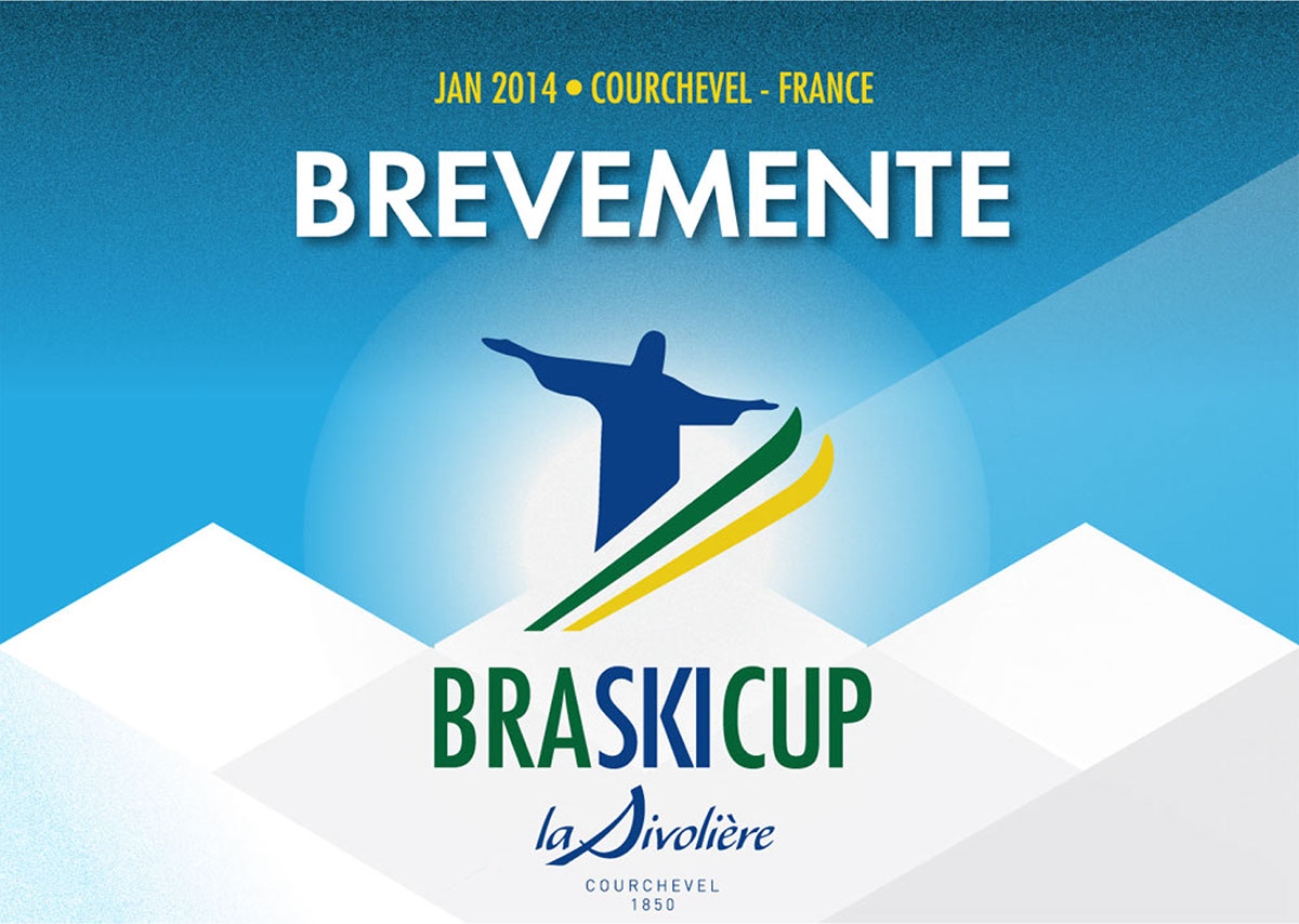 Brazil france Ski Courchevel poster Tournment Brasil corcovado Responsive