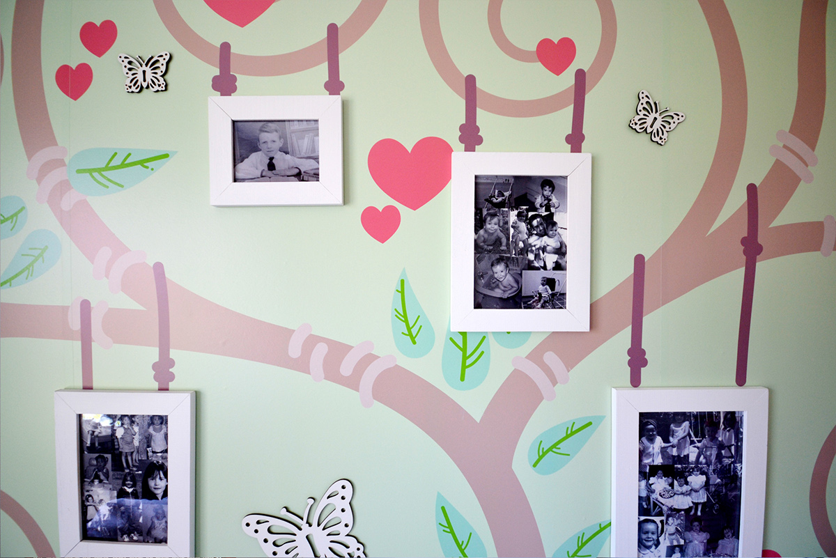 baby room tree of life Árvore quarto de bebê baby criança Ilustração Quarto coração