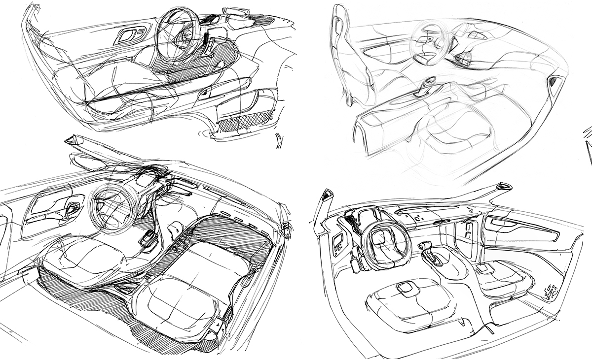 sketches Interior BMW Hatchback pickup truck supercar buick