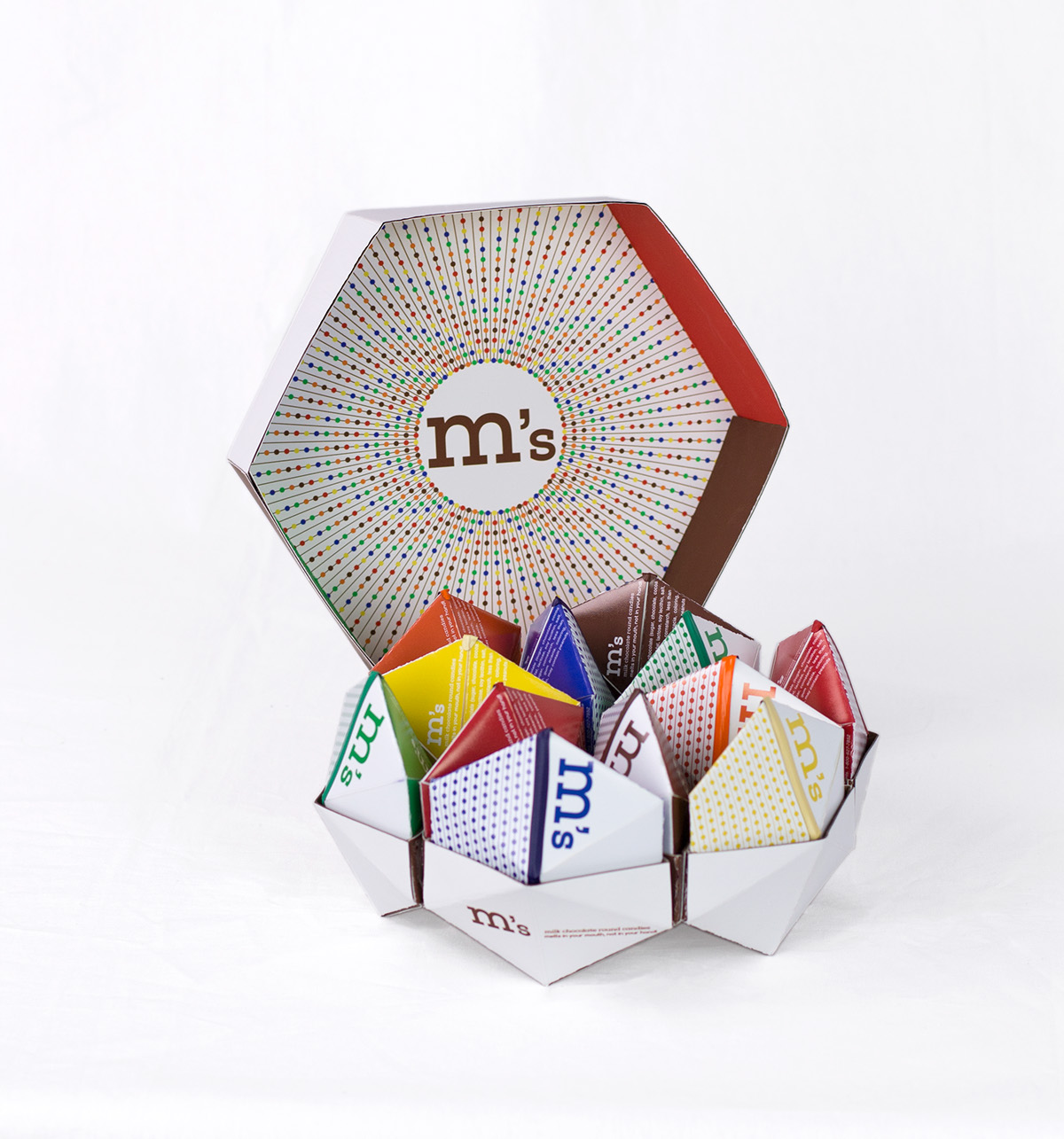 M&M's Candy chocolate M&M M and M m and m's geometric puzzle Oragami pratt Pratt Institute bruce duhan duhan pratt comd