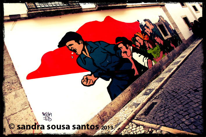 wall public Street Lisbon lisboa Sandra Sousa Santos Mural