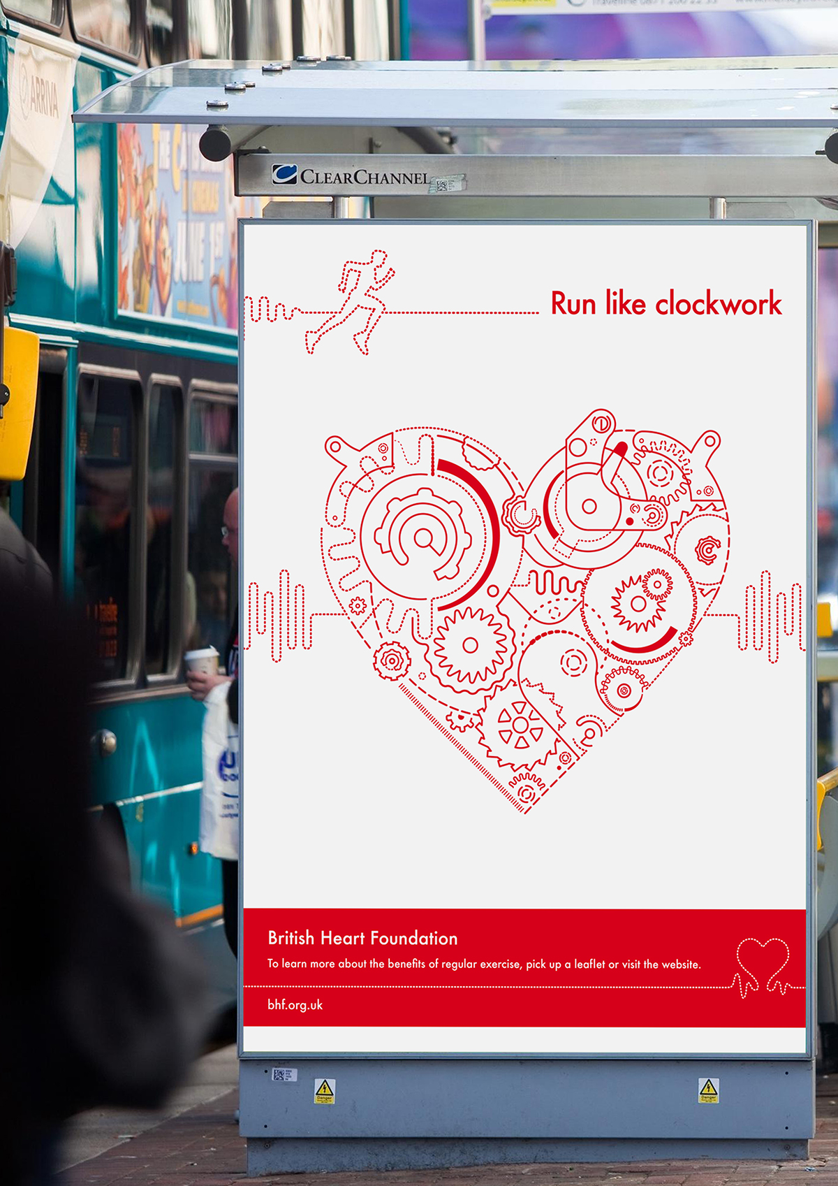 Adobe Portfolio Advertising Campaign ad campaign adshel storyboard graphics design single colour heart Cogs