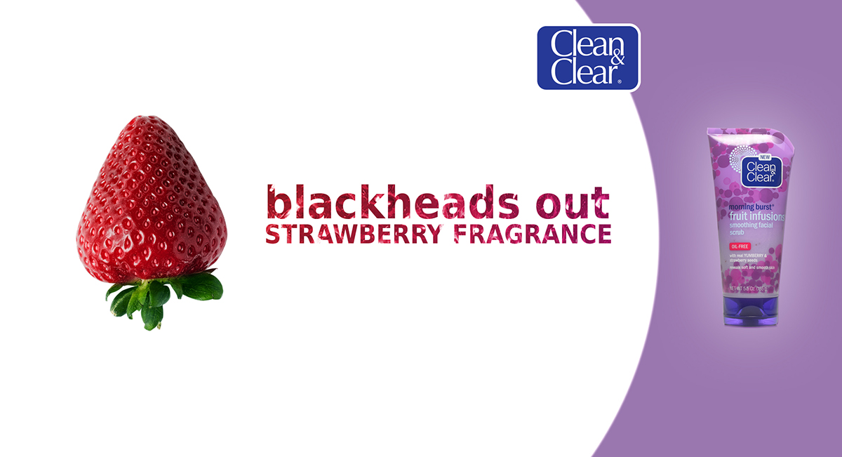 Clean&Clear blackhead eraser Fragrance strawberry strawberries Morning Burst fruit infusions smoothing