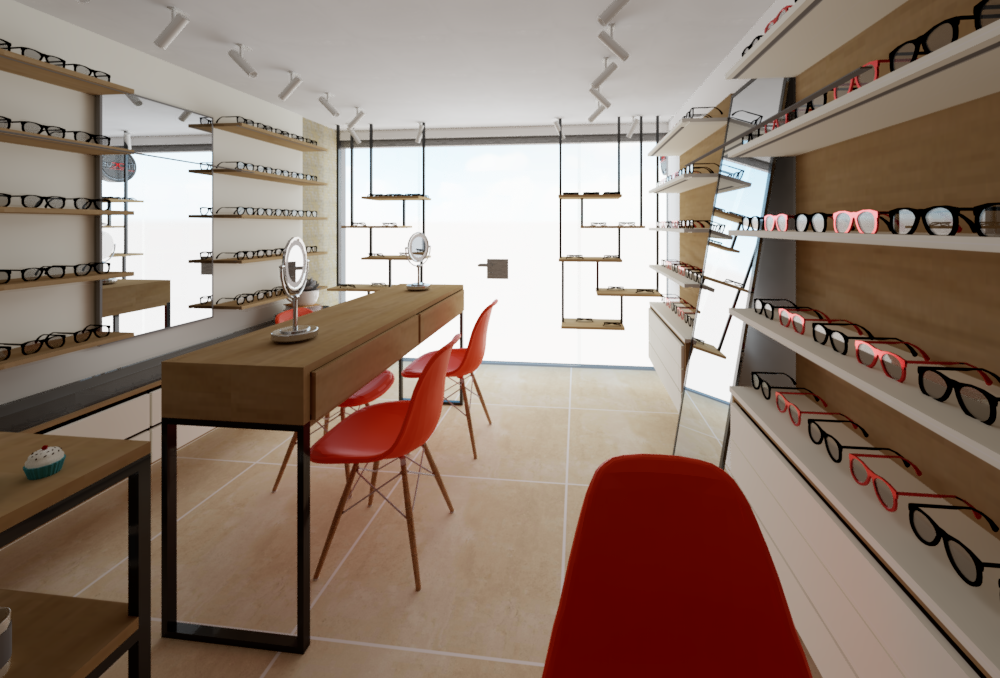 3D Decoração interiores interiores comerciais Reforma comercial Revit Render