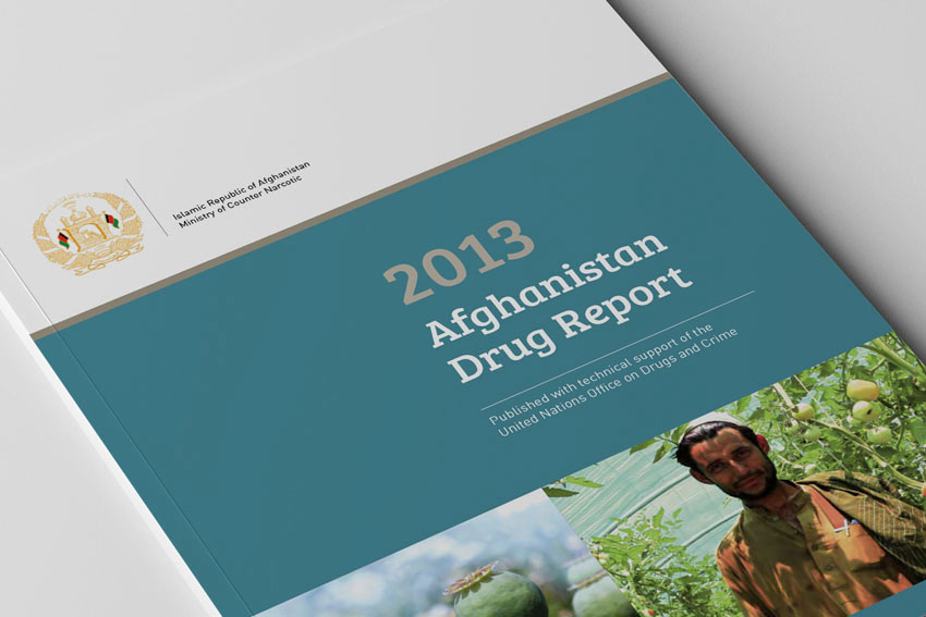 United Nations publication report Drugs afghanistan drug report Layout inforgraphics statistics Graphs graphics UNODC Layout Design organizations narcotics drug report